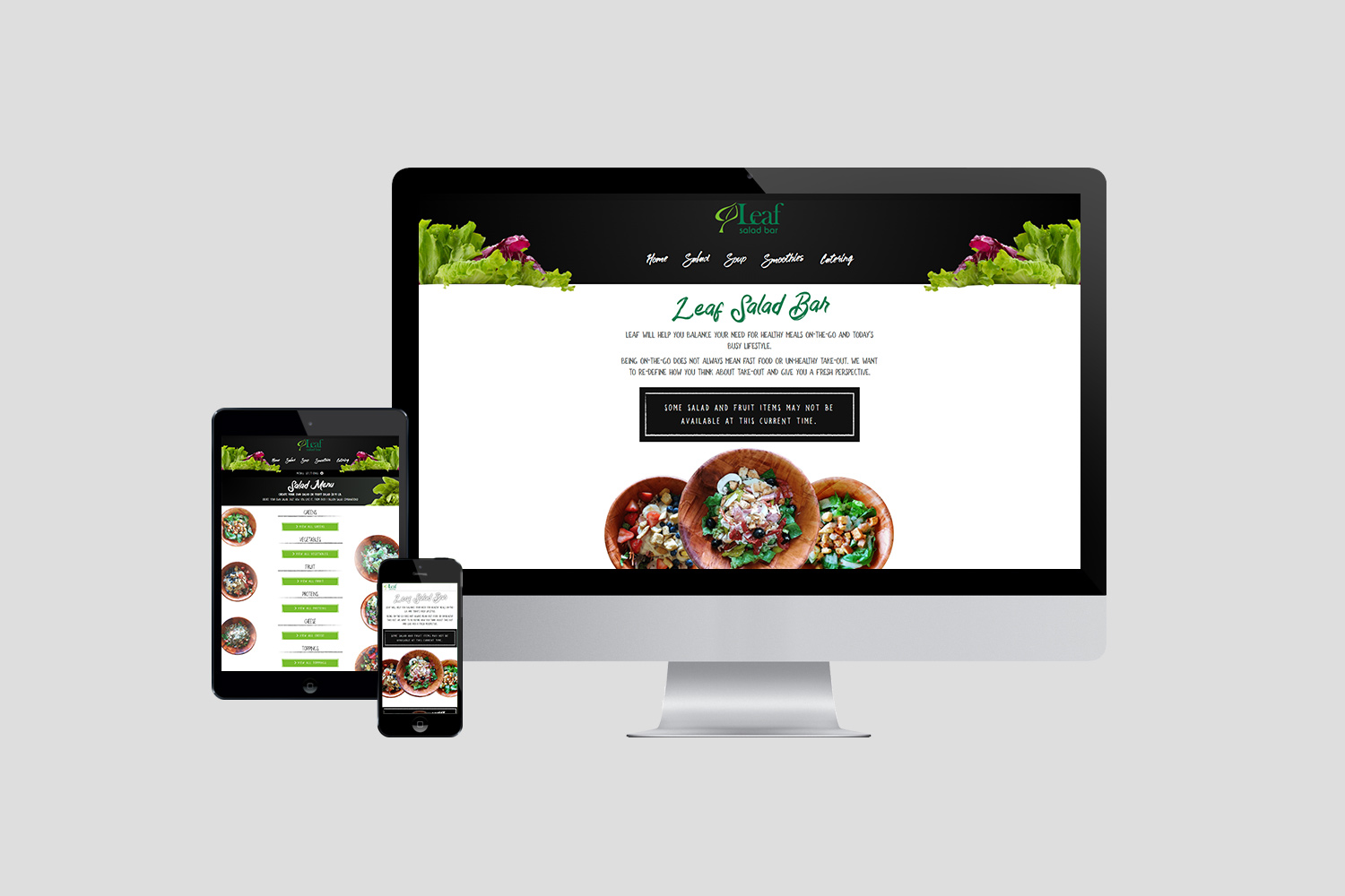 Leaf Salad Bar Website Design