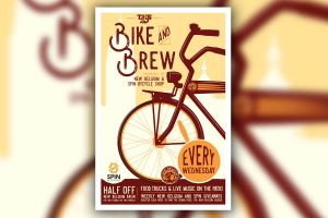 Taps 25 Bike and Brew poster
