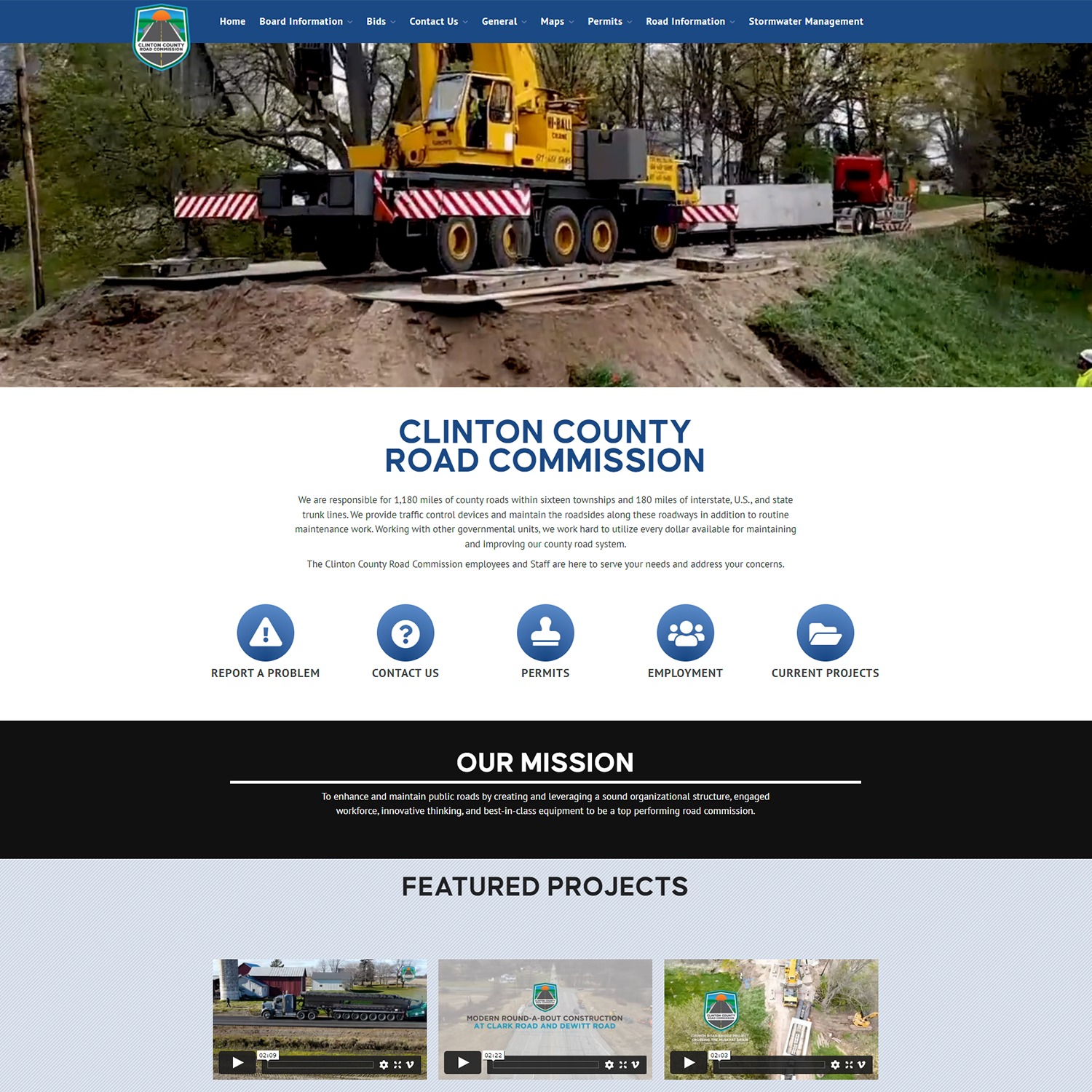 Clinton County Road Commission Website